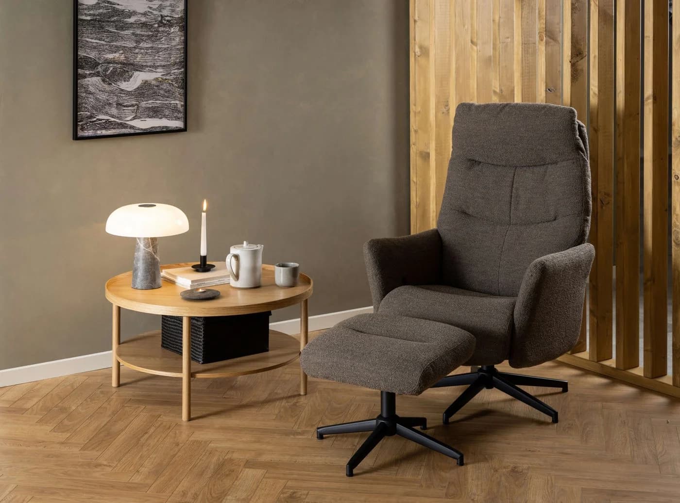 ACTONA GROUP Couchtisch Banbury Eichenfurnier Rund