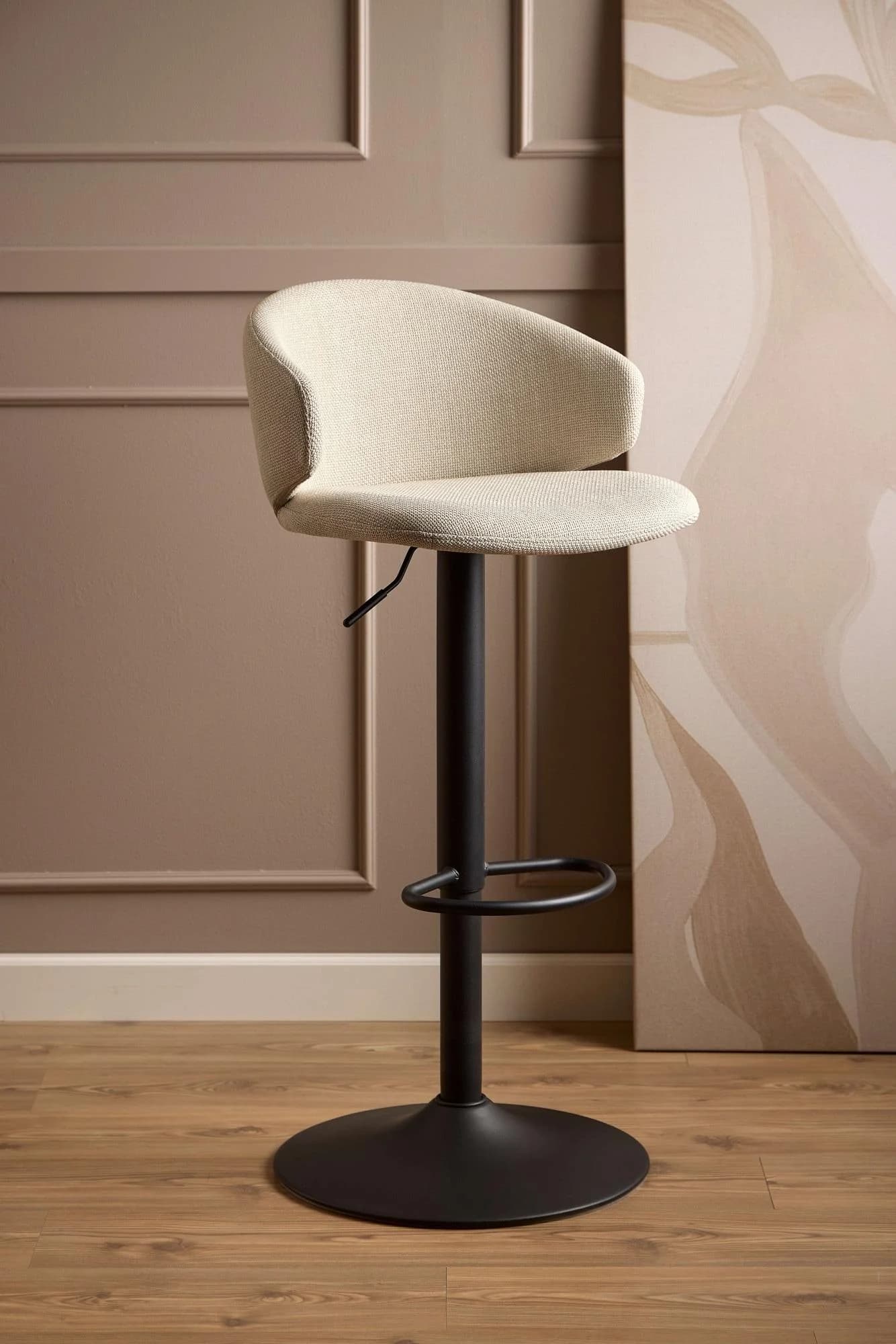 ACTONA GROUP Barhocker Ella Set 2-tlg. Beige mit Drehfuß