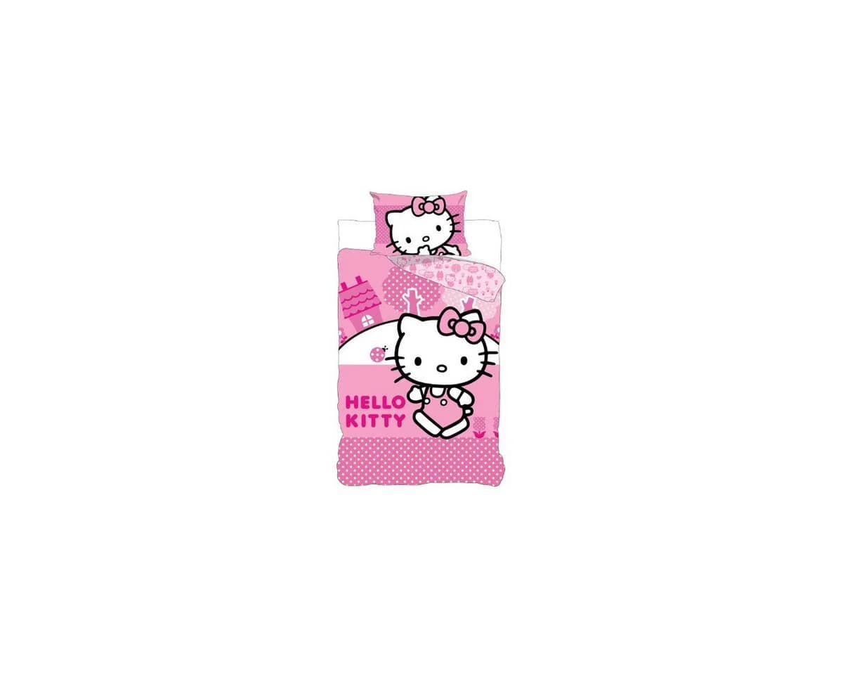Hello Kitty Kinderbettwäsche Pink World 100x135 cm Rosa