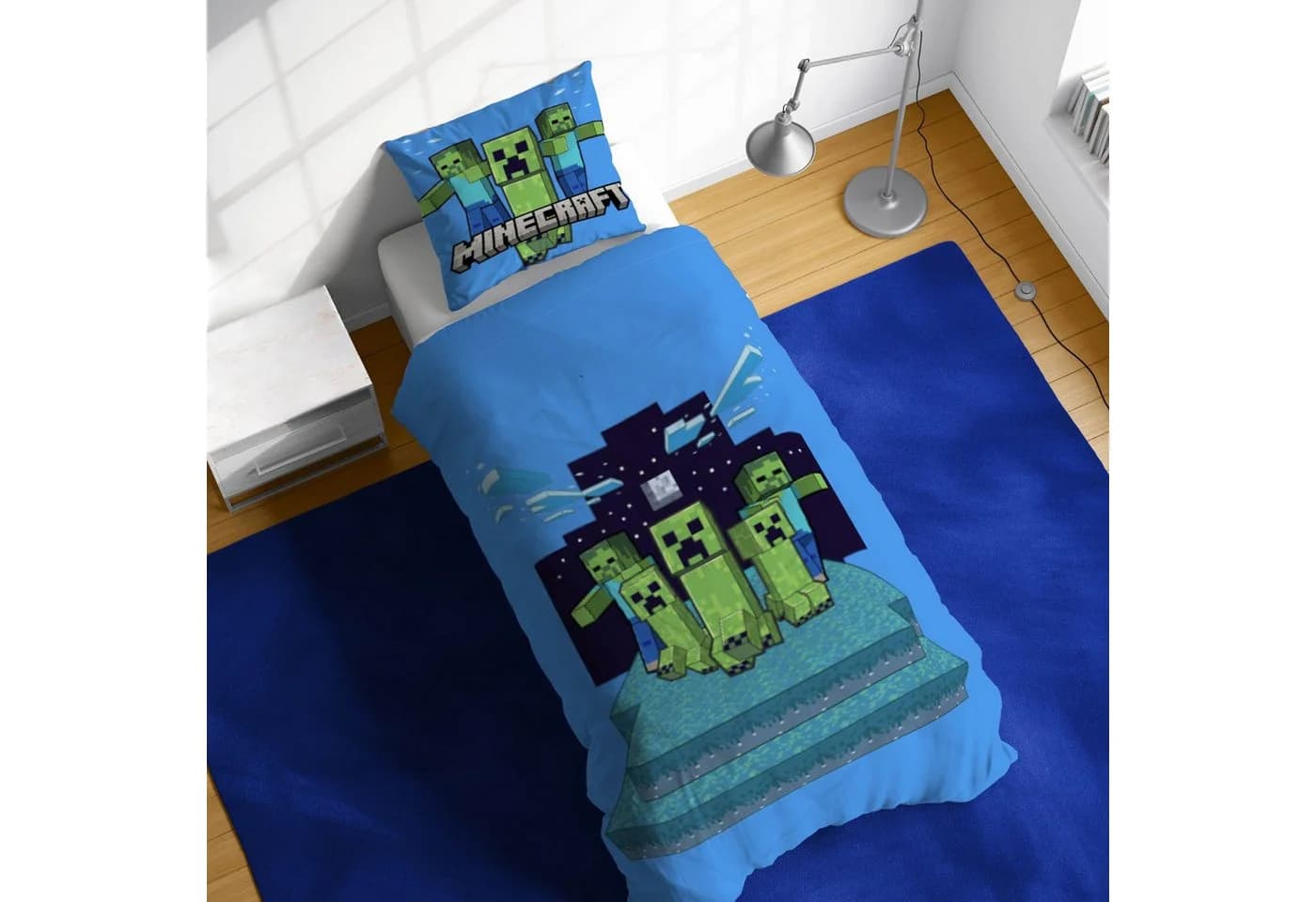 BrandMac Minecraft Bettwäsche Night Schemes 135x200 Baumwolle