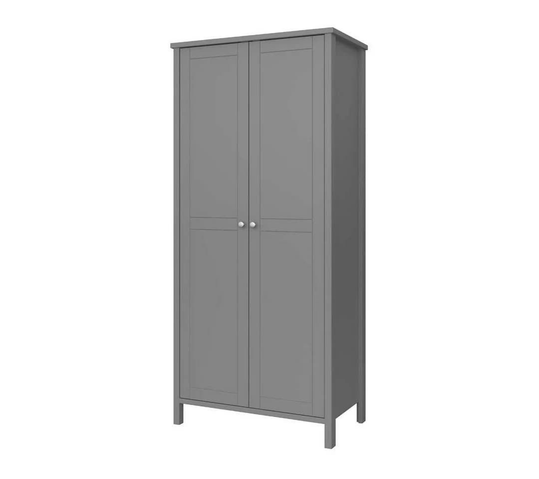 ebuy24 Kleiderschrank Tromsø 2 Türen Grau