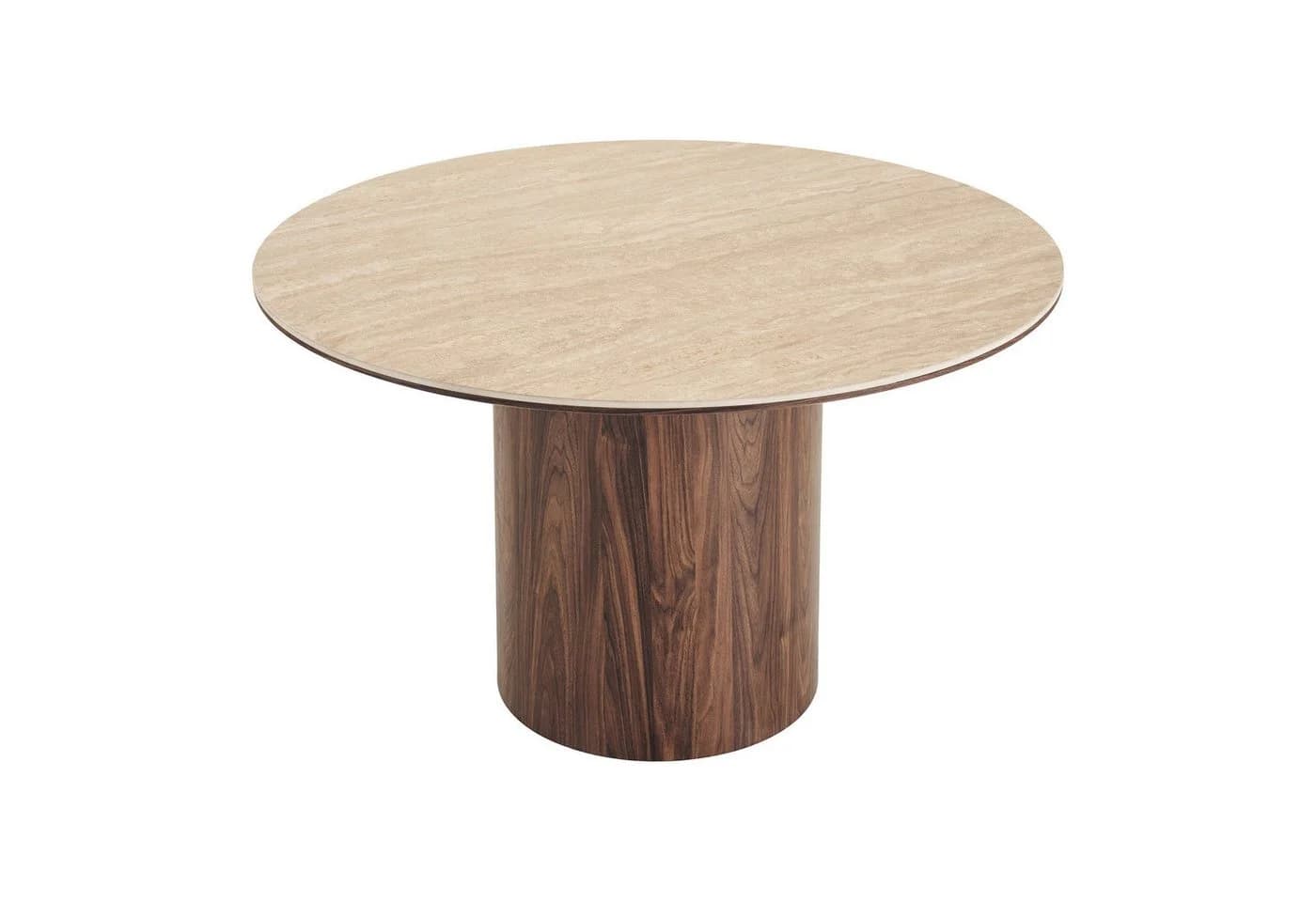 ebuy24 Esstisch Minamata Grau Keramik-Tischplatte Ø120cm