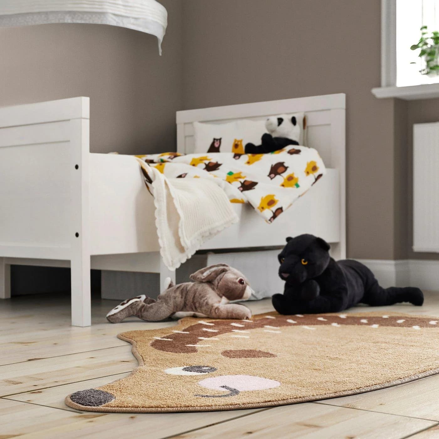 IKEA BRUMMIG Teppich Igel Braun