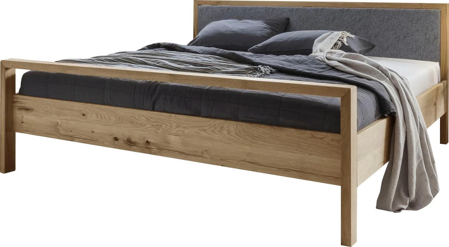 Home Affaire Massivholzbett Huven Eiche Grau Beige