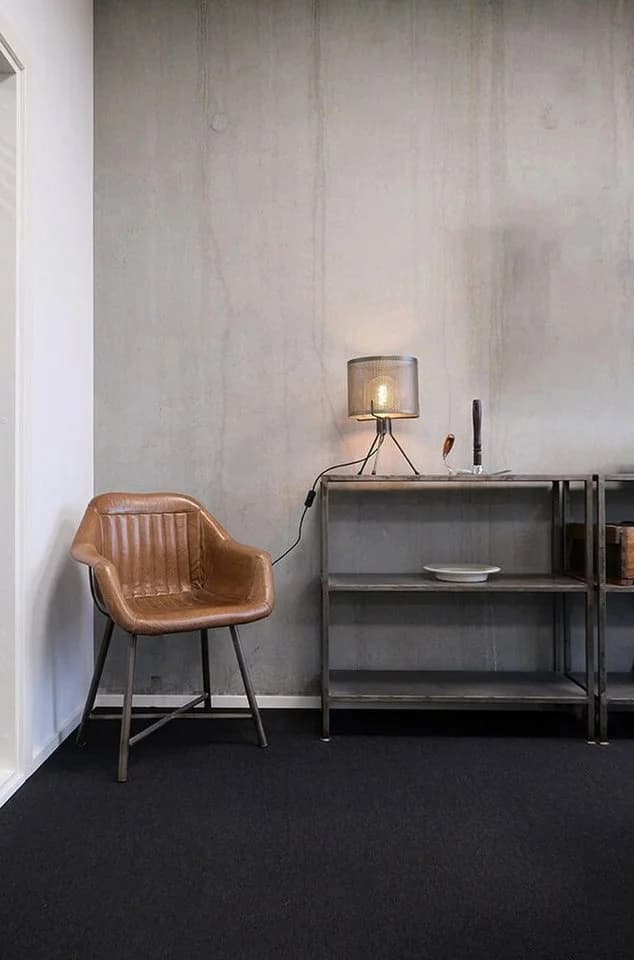 Trademark Living Armlehnstuhl Braun Leder Eisen