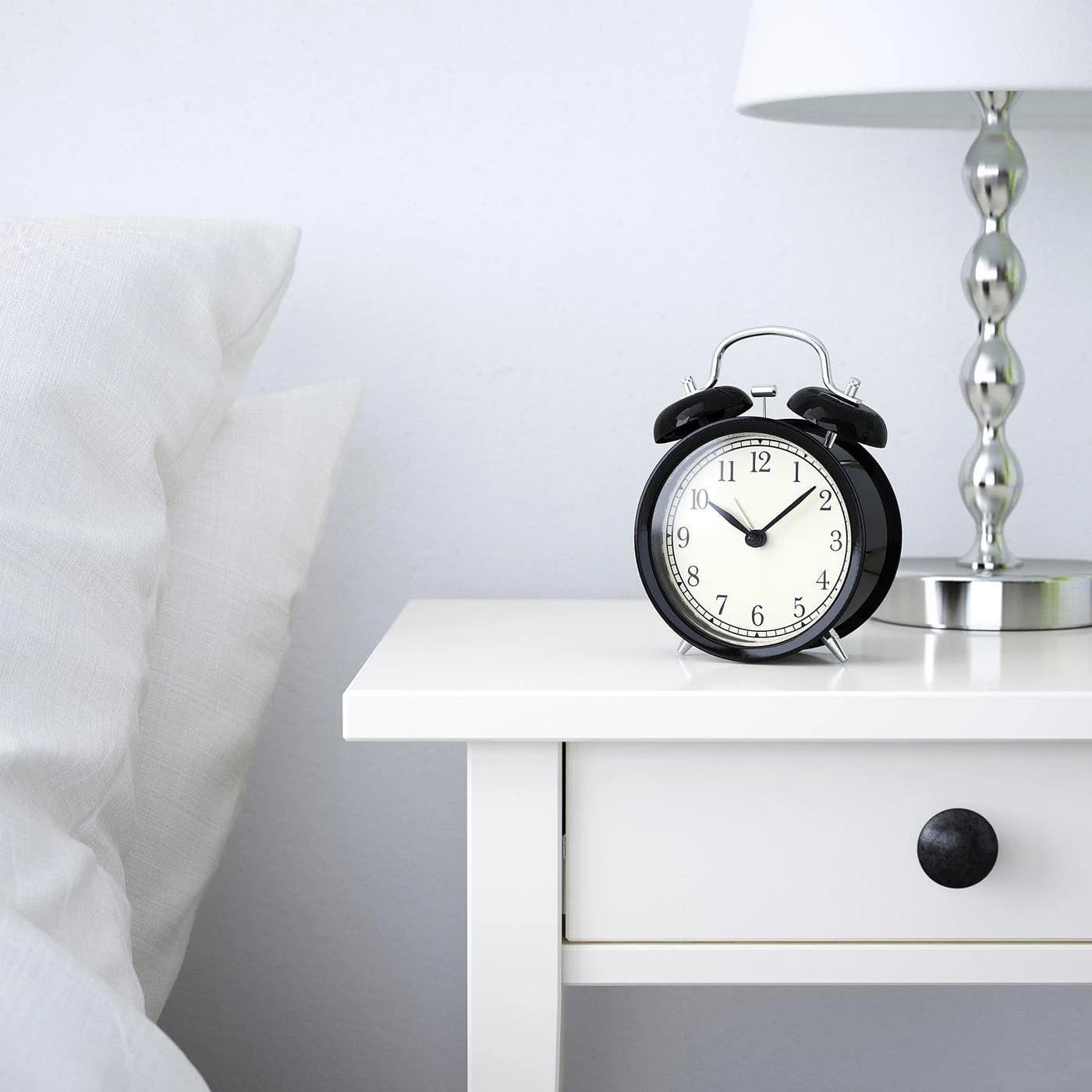 IKEA DEKAD Wecker Schwarz Modernes Quarzwerk