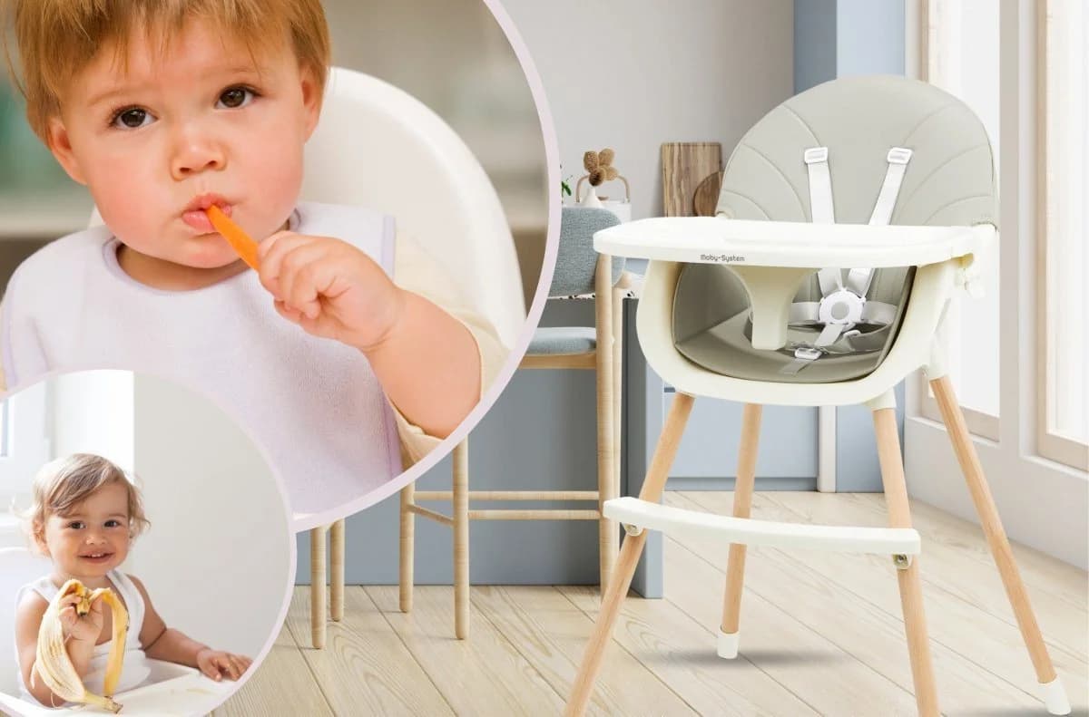 Moby-System Kinderstuhl Amelia 2 Rosa Buchenholz 3-in-1