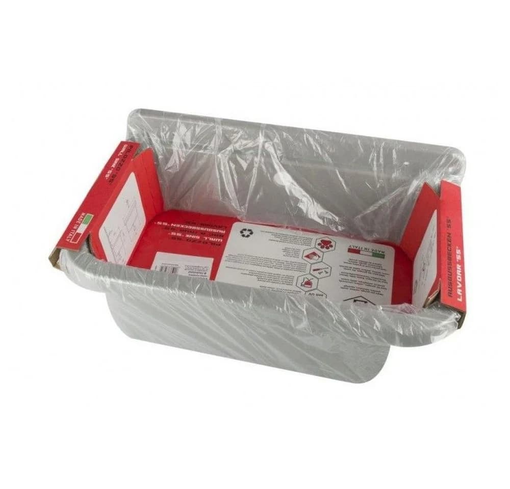 Hydroland Ausgussbecken Grau 55 cm Polypropylen mit Siphon