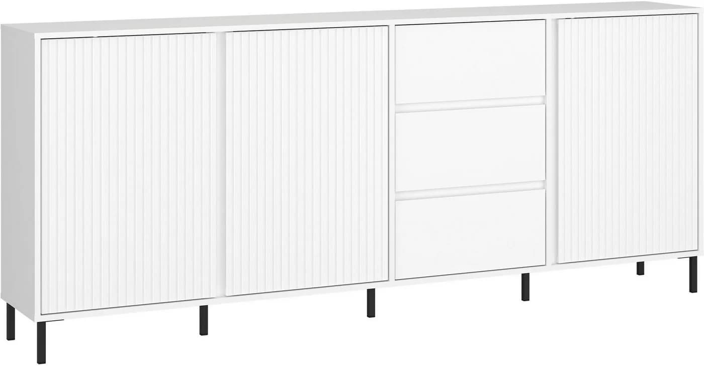 Home Affaire Sideboard Weiß mit Metallfüßen