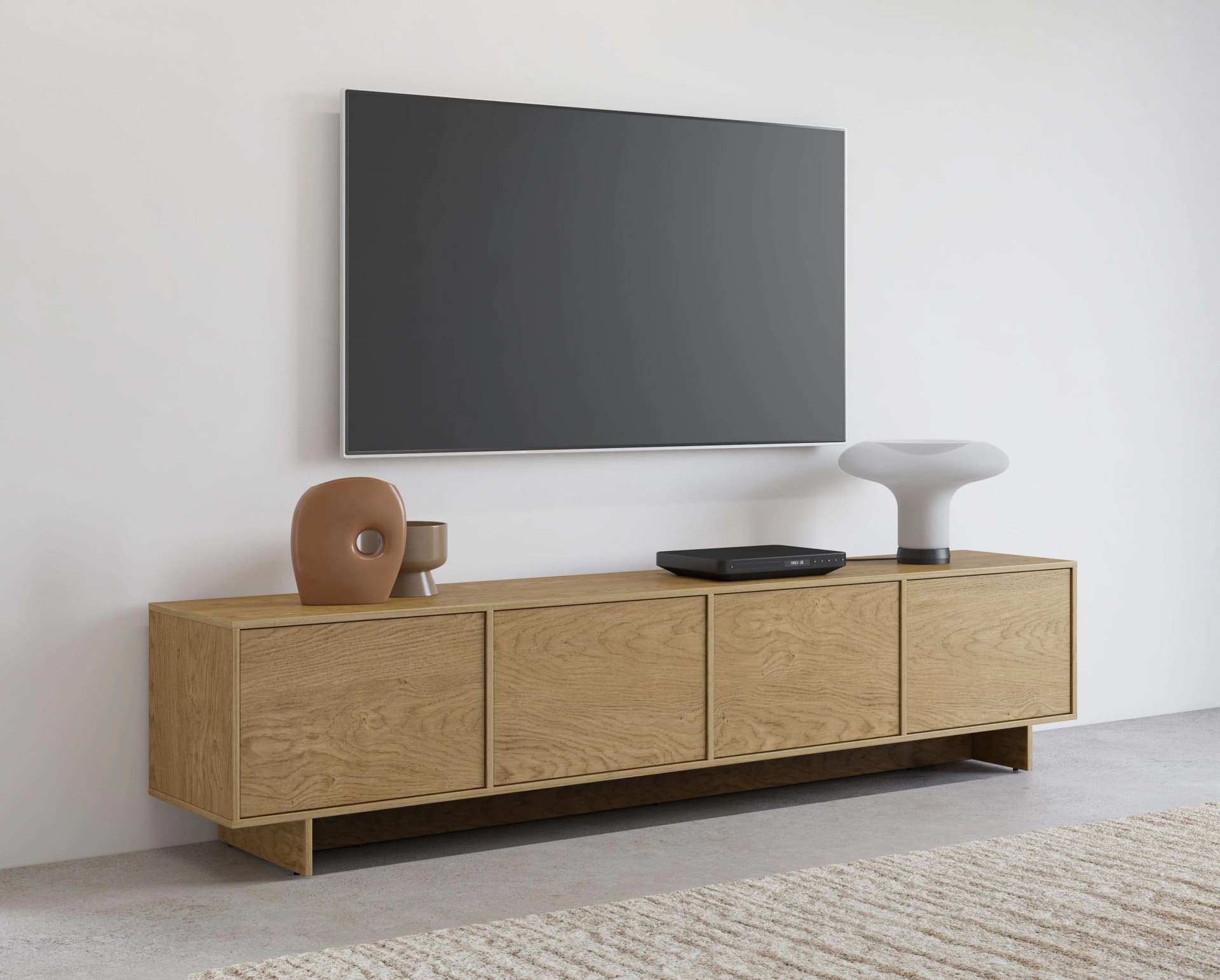 OTTO HOME Lowboard Tatami Modernes griffloses TV-Board Eiche Baltic Dune
