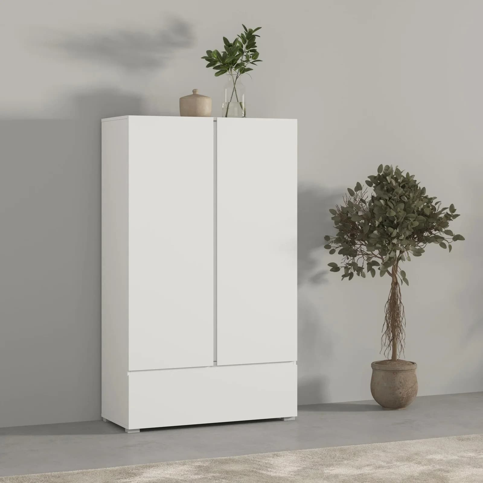OTTO HOME Mehrzweckschrank Weiß 89x150x40 cm