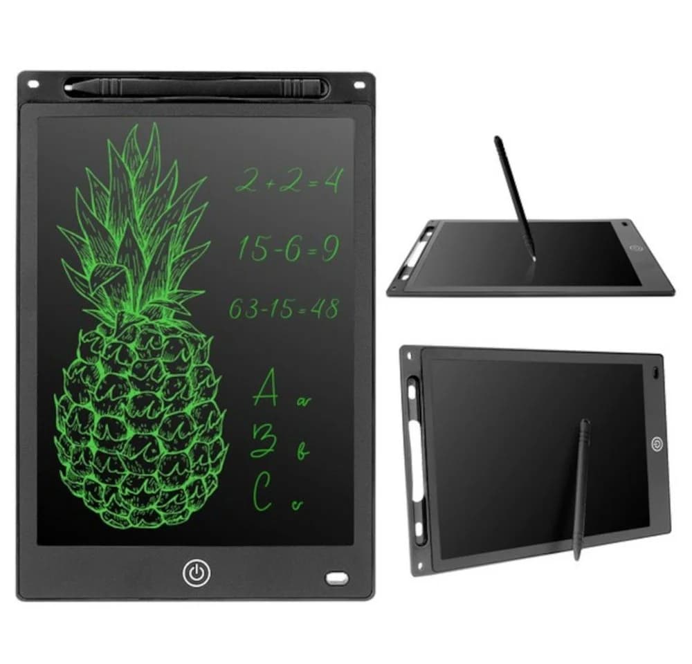ISO TRADE 12 Zoll LCD Schreibtablett Schwarz mit Stift