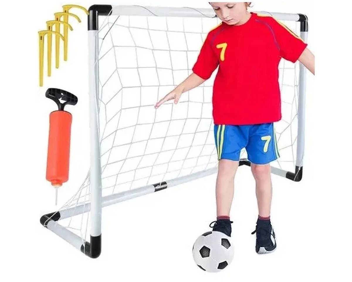 Wisam Fußballtor-Set mit Ball, Pumpe & Erdanker für Kinder