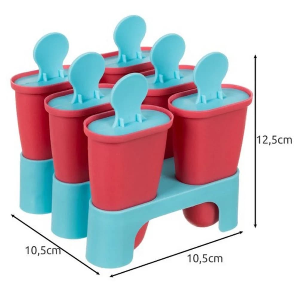 Ruhhy Eisform 6er Set BPA-frei mit integriertem Stiel