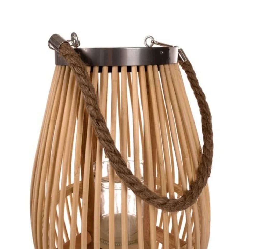 Ruhhy Kerzenlaterne Bambus-Rattan Laterne