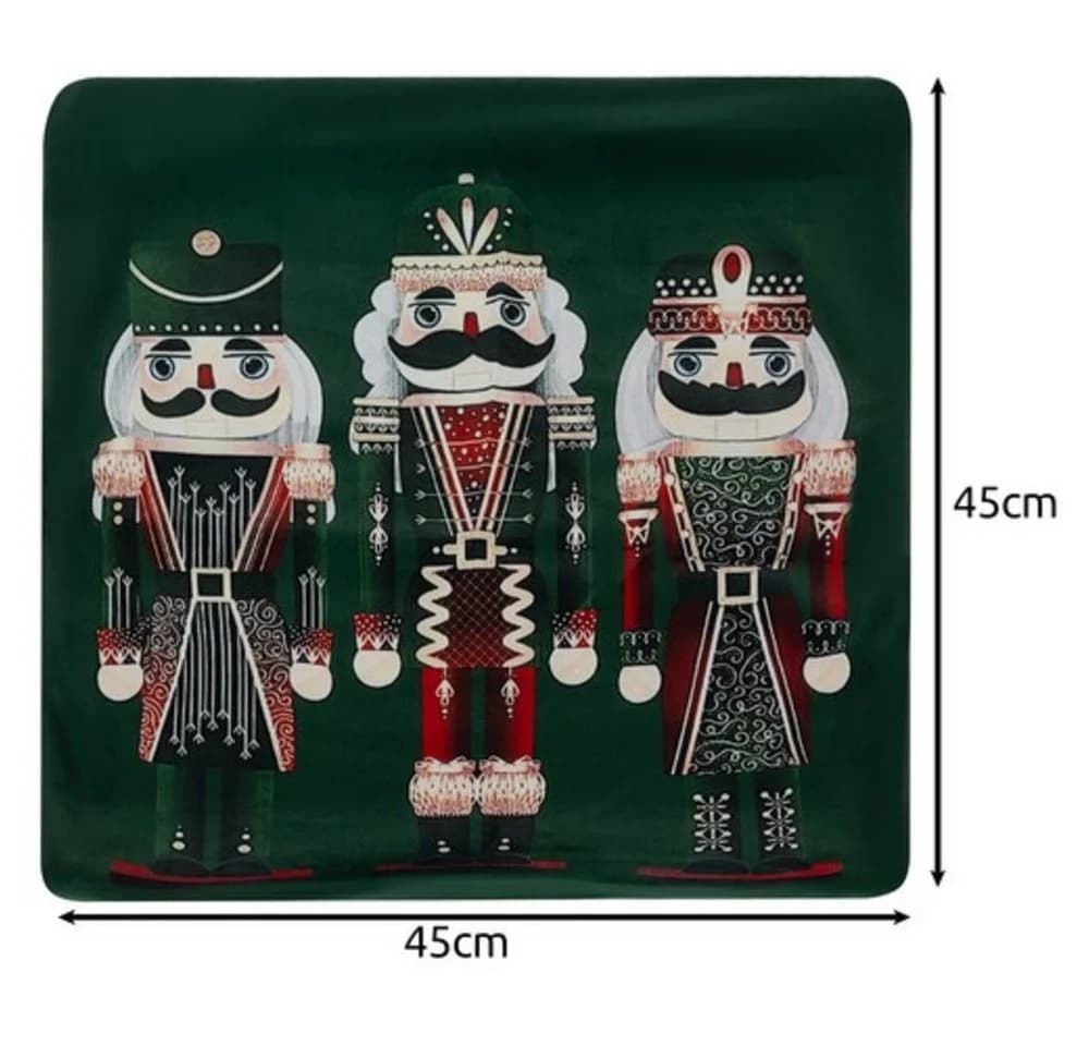 Ruhhy Kissenbezug Plüschkissenbezug Weihnachtsbezug Nussknacker