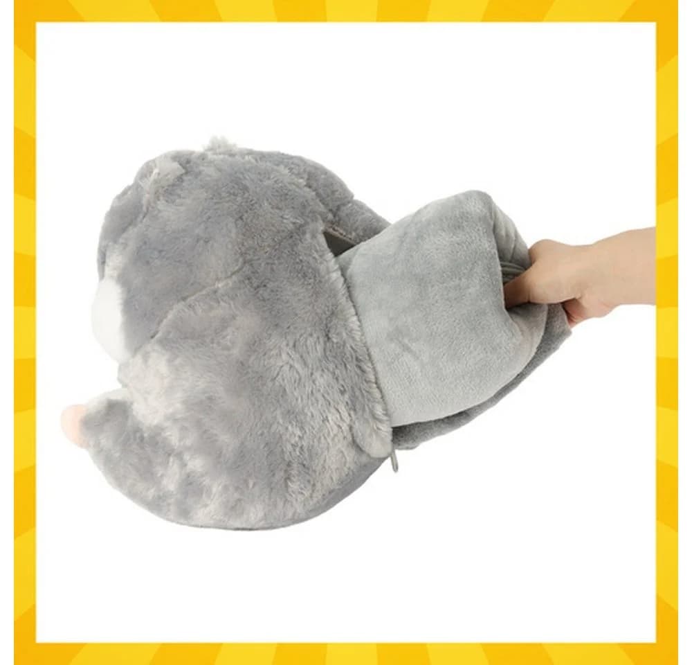 KRUZZEL 3-in-1 Hamsterdecke Kuscheltier Decke Kissen