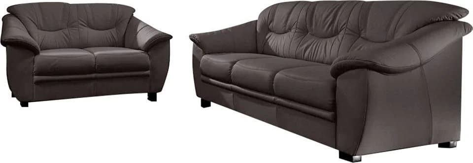 SIT & MORE Polstergarnitur Savona 2- & 3er-Sofa Mokka NaturLEDER