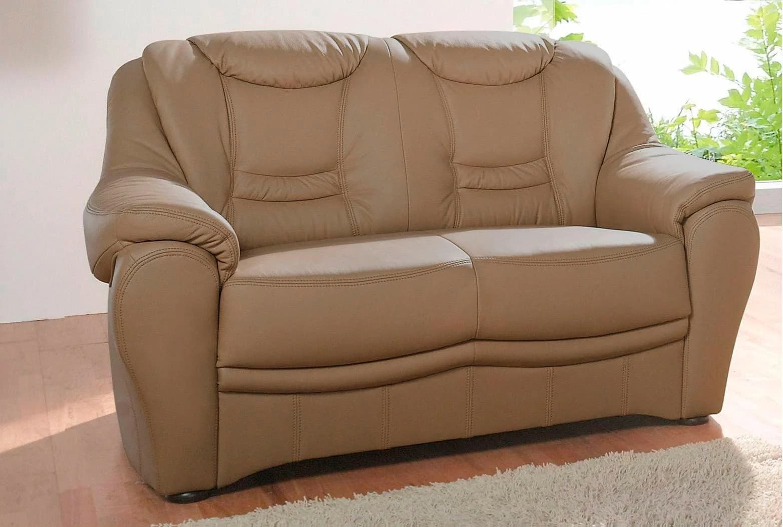 SIT & MORE Bansin 2-Sitzer Sofa Braun Leder