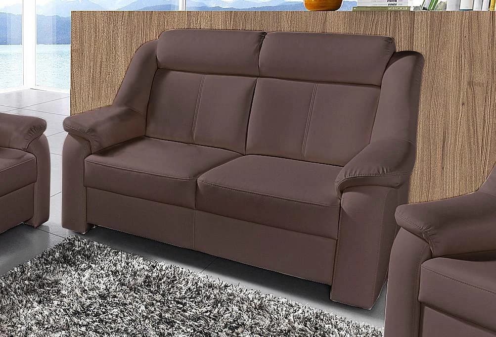 SIT & MORE 2-Sitzer Sofa Basel Mokka Kunstleder