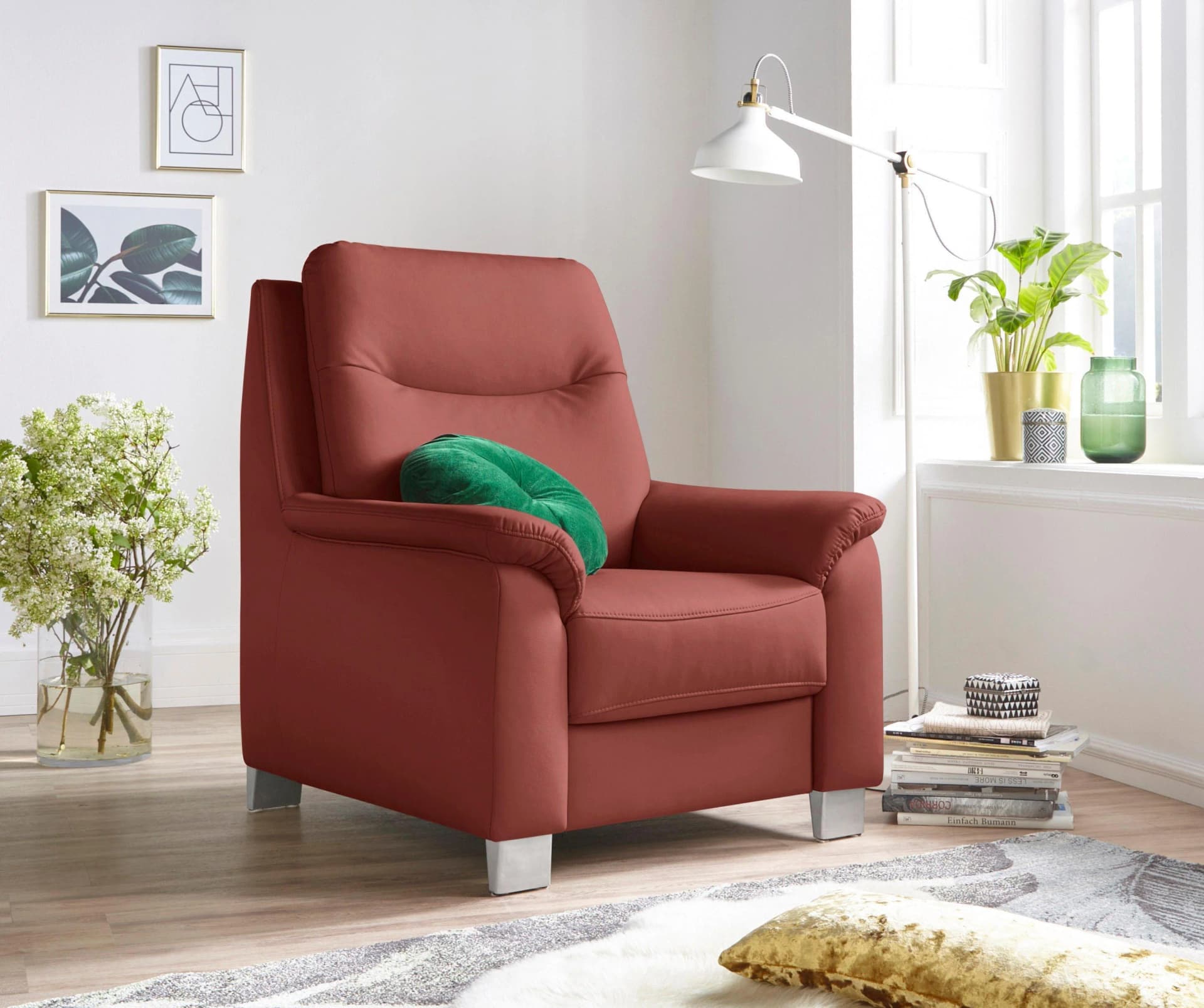 Sessel SIT & MORE Boccaccio Terra Kunstleder mit Kopfteilverstellung