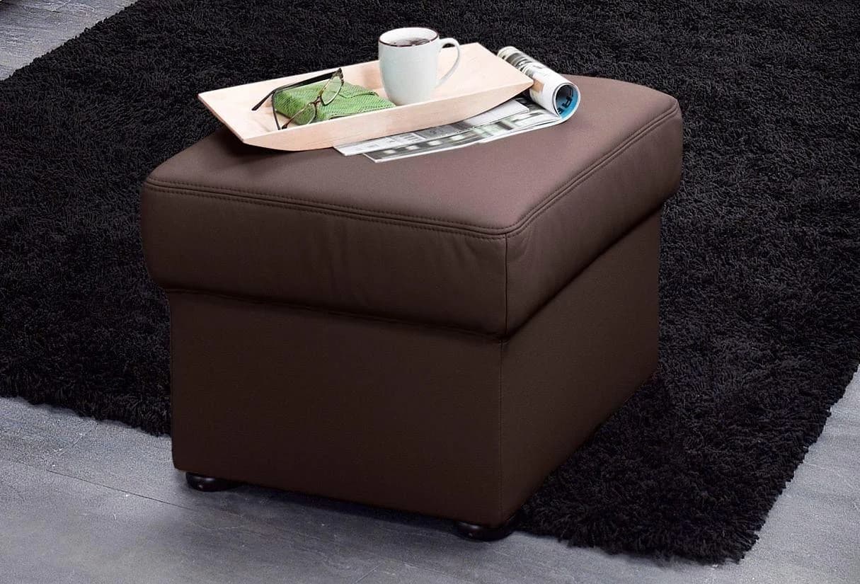 Hocker SIT & MORE Bansin Mokka Lederhocker mit Polyätherschaum-Polsterung