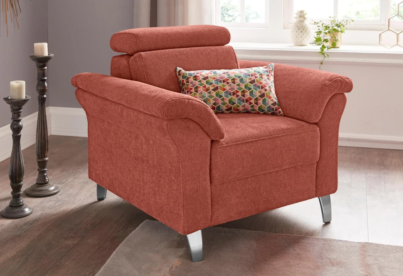Sessel SIT & MORE Arngast Orange Terra Microfaser