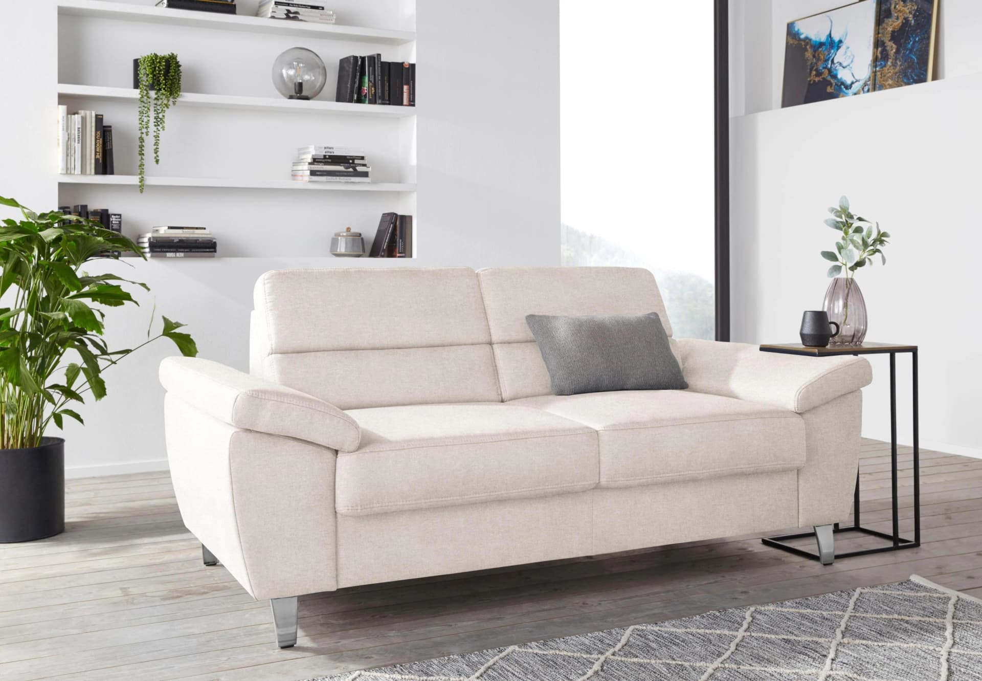 SIT & MORE Sofa Sorano 2,5-Sitzer Beige Leinen