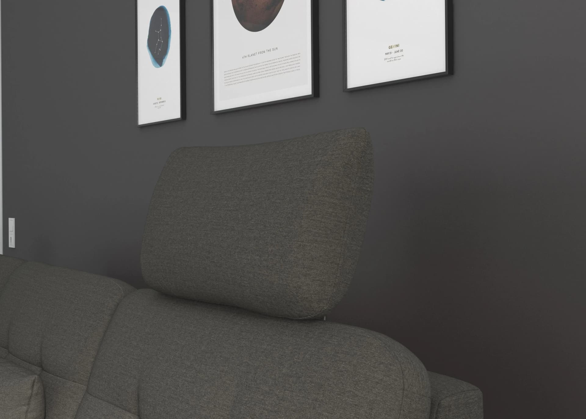 SIT & MORE Kopfstütze Baviene Braun Microfaser