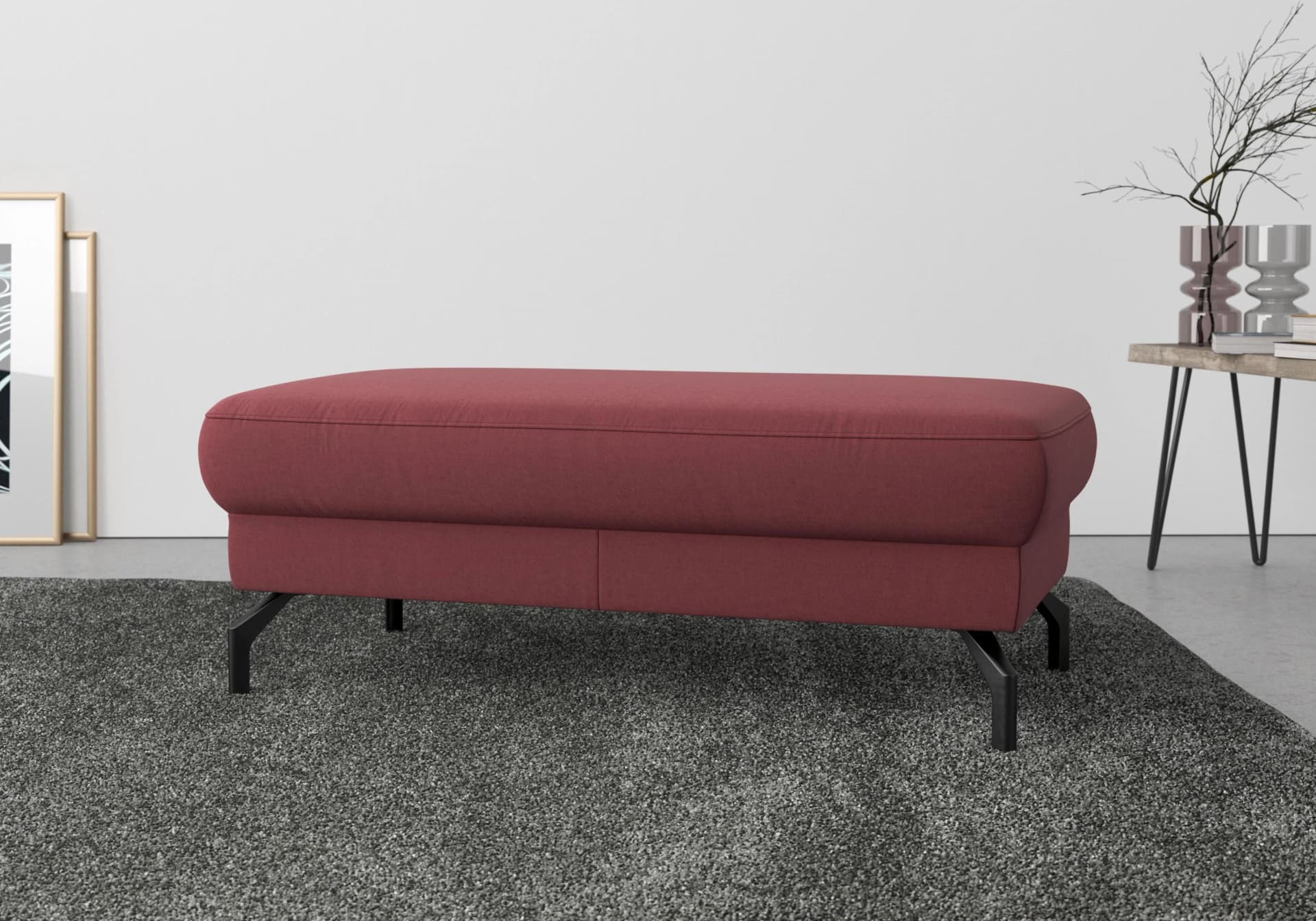 Hockerbank SIT & MORE Cinturo Bordeaux Federkern