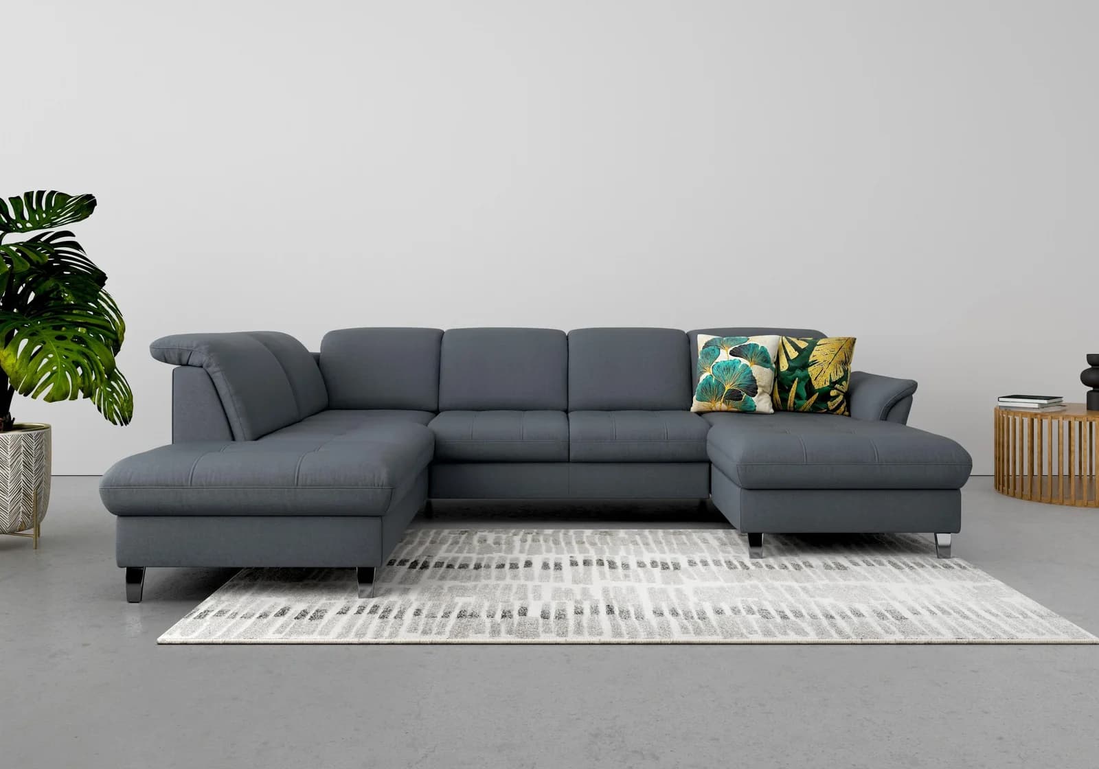 Sit & More Wohnlandschaft Maggiore U-Form Grau