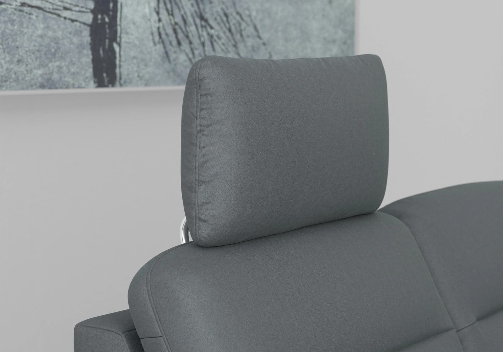SIT & MORE Kopfstütze Mellum Dunkelgrau Polyester