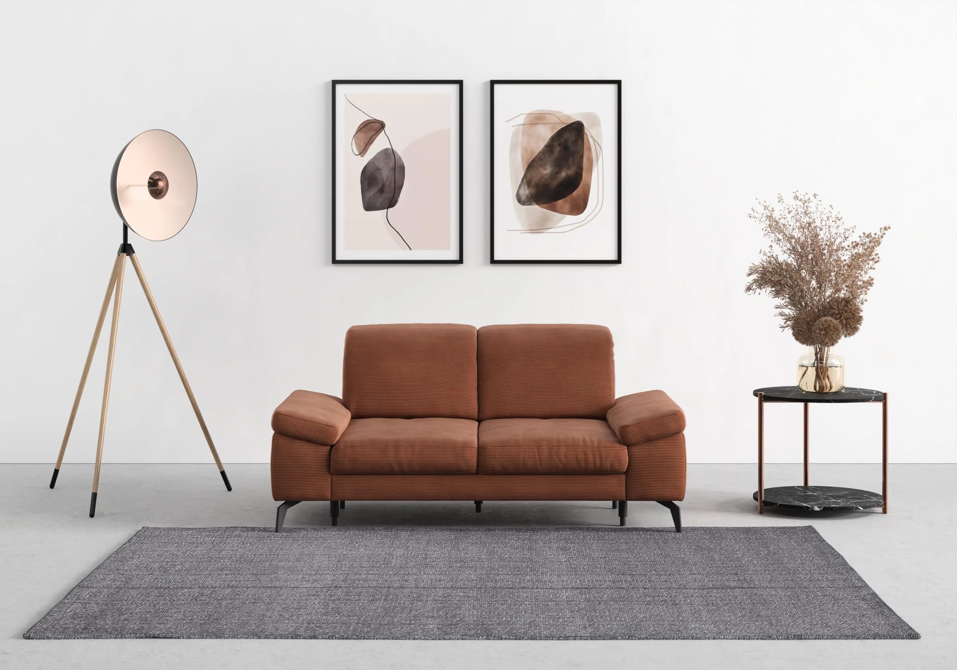 Sit & More 2-Sitzer Sofa Cabana Rosa (kupfer) 191 cm