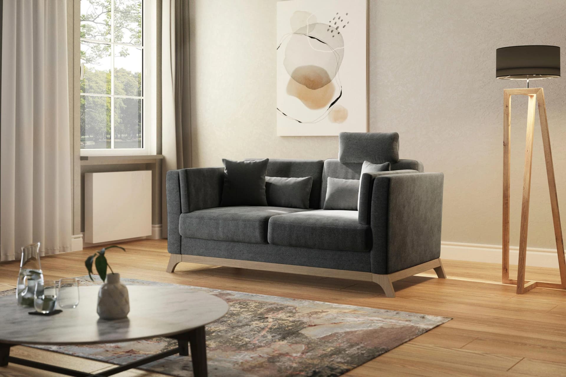 HOME AFFAIRE 2,5-Sitzer Sofa "Viva" Schlamm