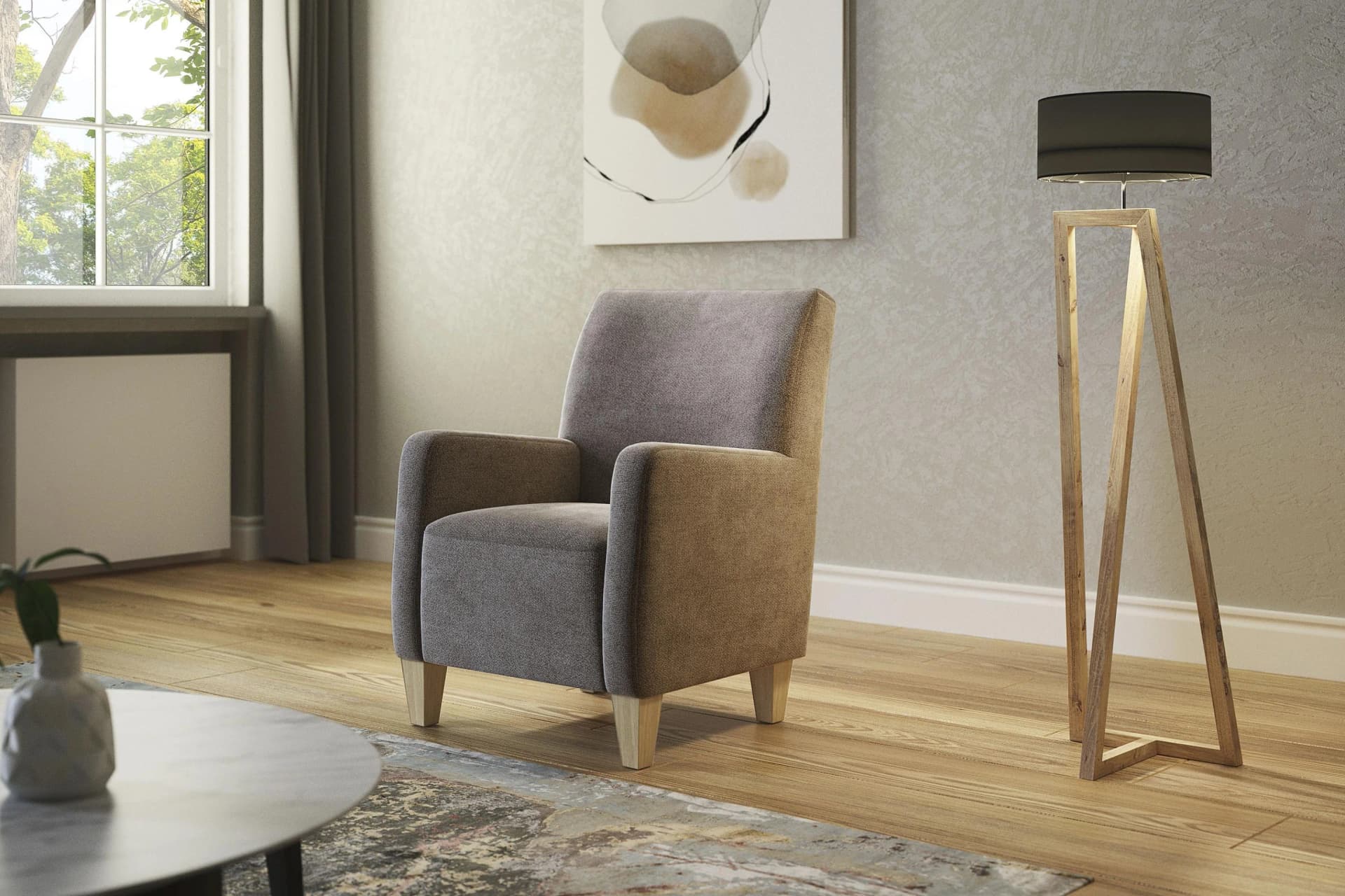 HOME AFFAIRE Sessel Viva Braun Nougat Microfaser Federkern