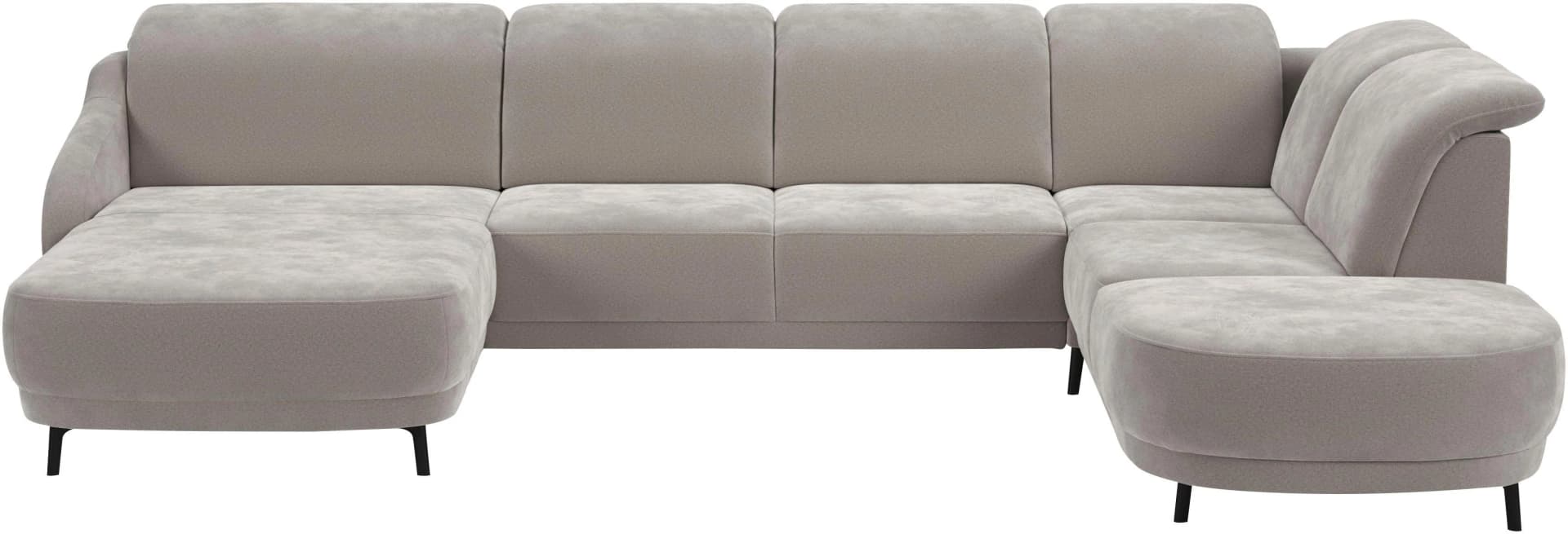 Wohnlandschaft SIT & MORE Blues U-Form Anthrazit