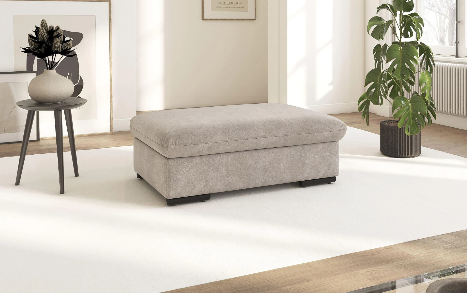 SIT & MORE Polsterhocker Alcudia Grau Modern