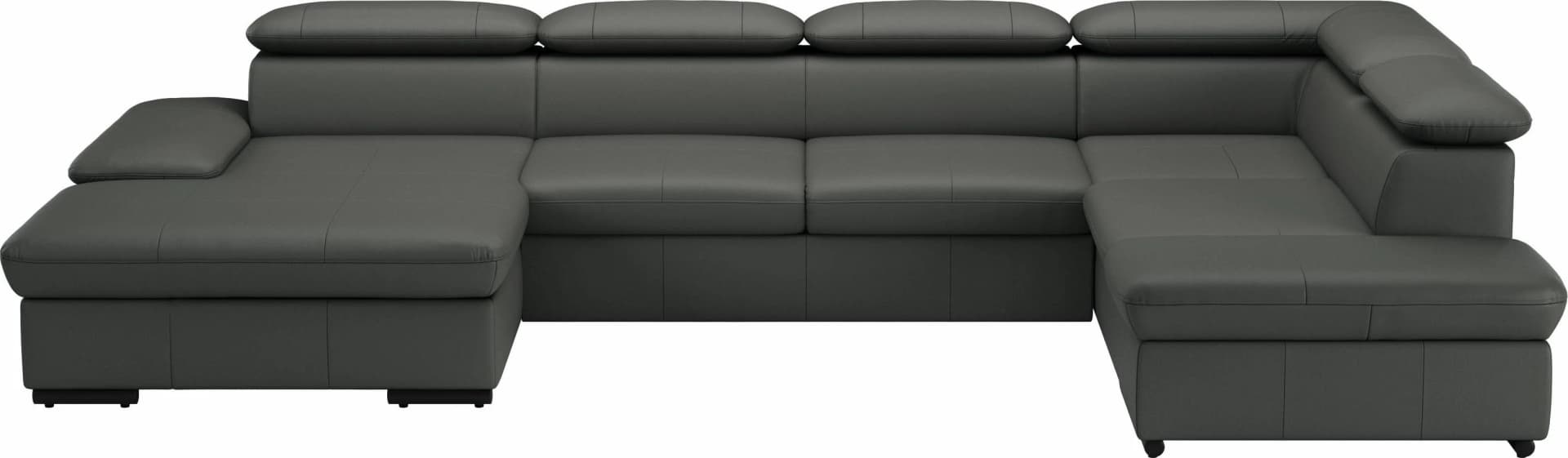 SIT & MORE Wohnlandschaft Alcudia U-Form Anthrazit mit Bettfunktion