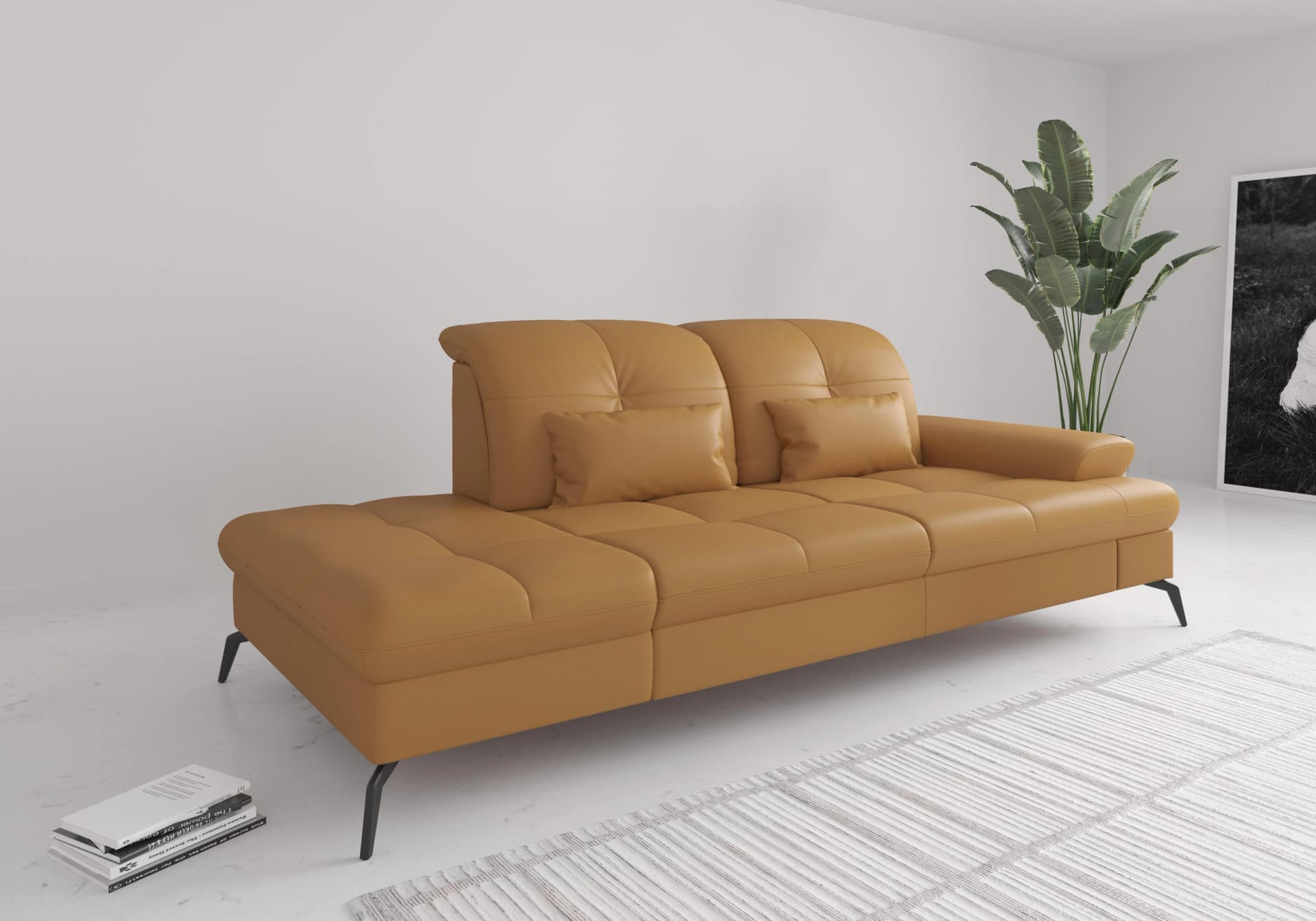 SIT & MORE Recamiere Amica Curry mit Sitztiefenverstellung