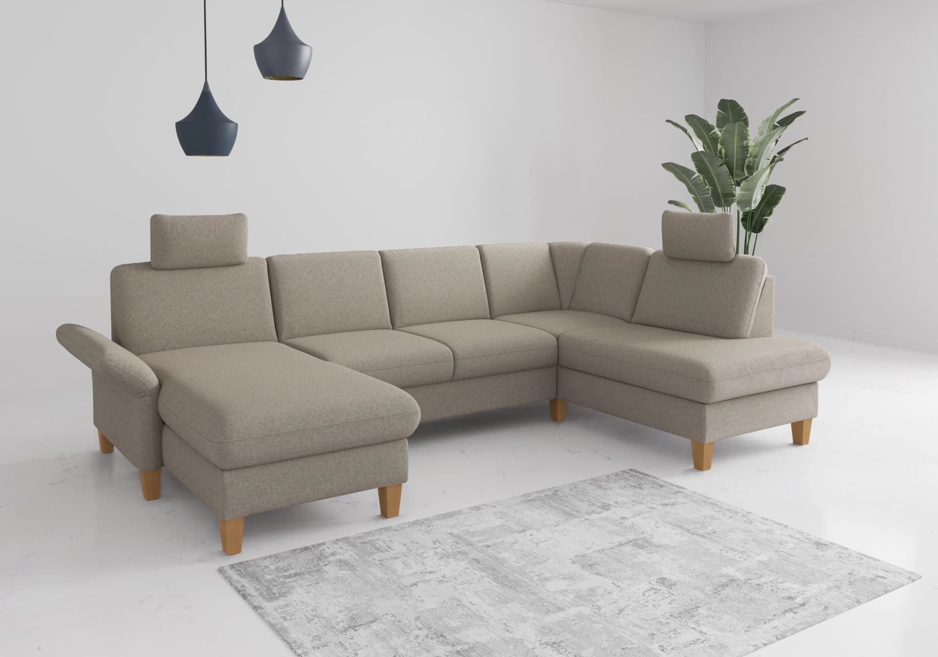 Wohnlandschaft Sofa in Grau (Taupe) - Vielseitig und Komfortabel