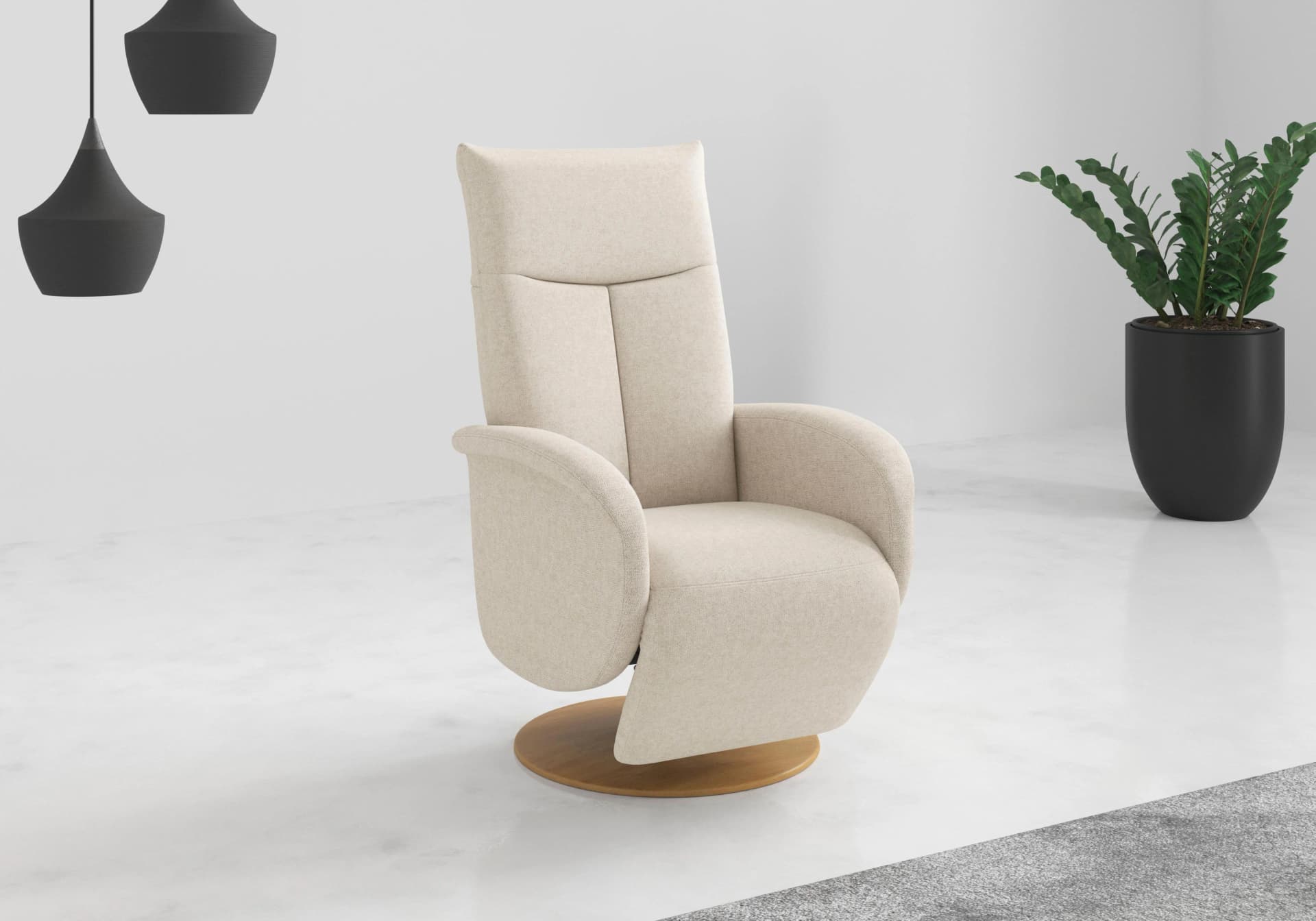 Home Affaire TV-Sessel Glendale Creme mit Aufstehhilfe
