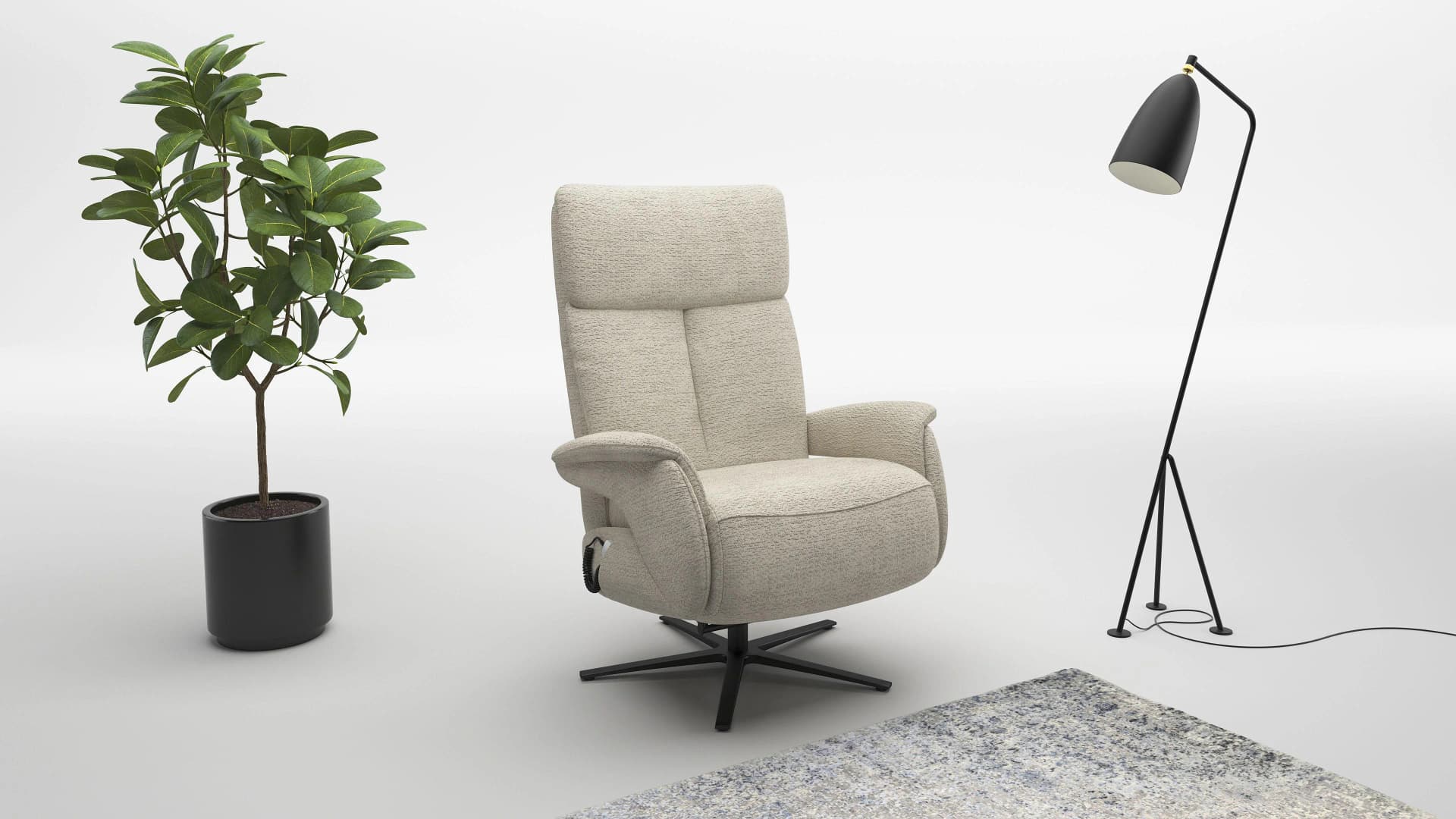 Sit & More TV-Sessel Triple Seven Xtra large Beige Federkern