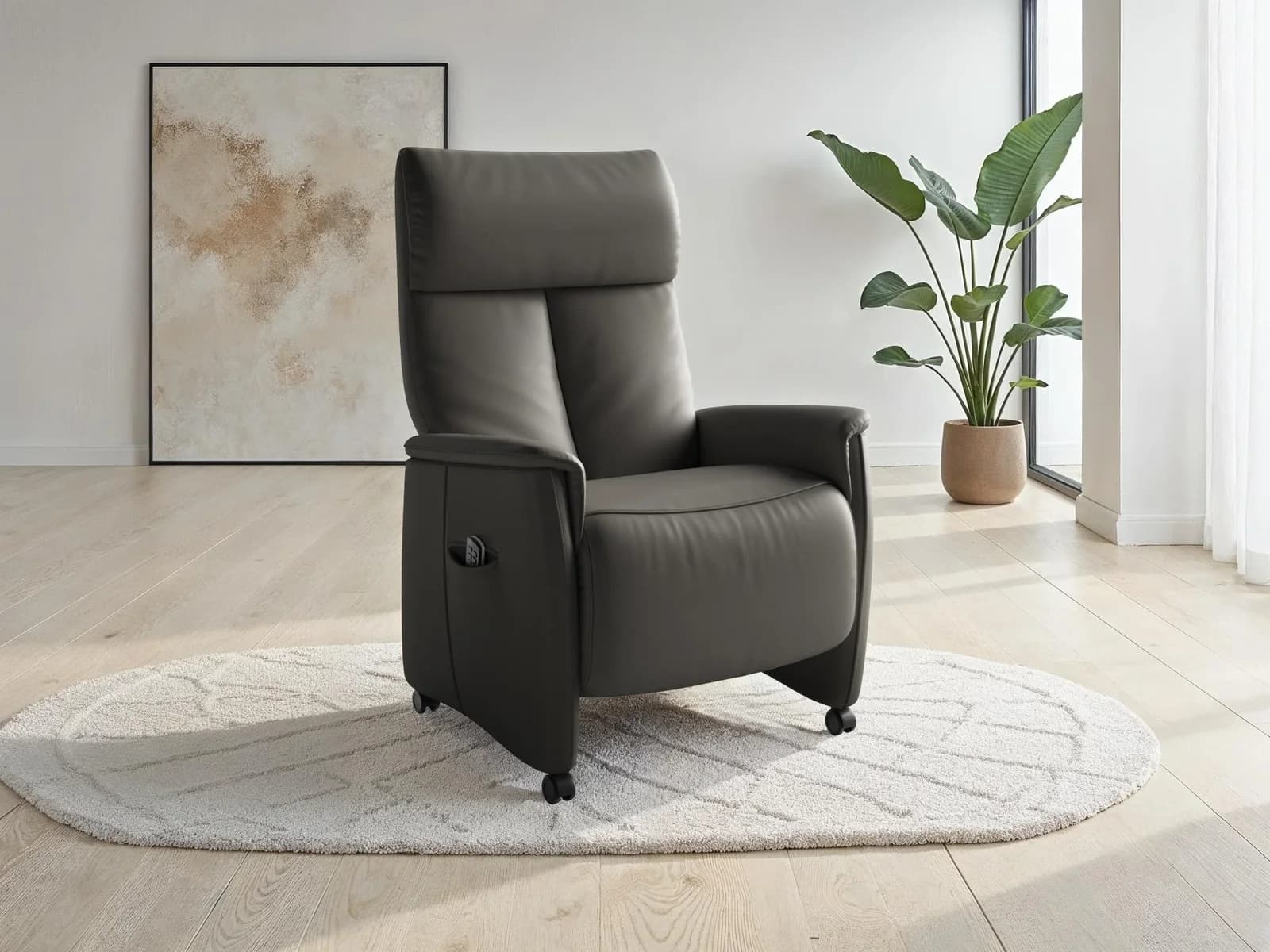SIT & MORE TV-Sessel Cremona Comfort Plus Anthrazit Elektrisch Verstellbar