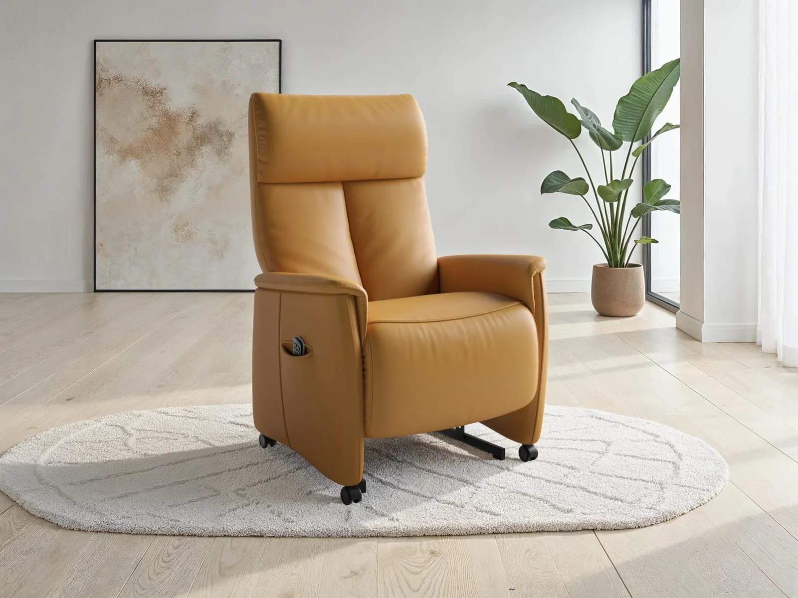 SIT & MORE TV-Sessel Cremona Comfort Plus Curry Elektrisch Verstellbar