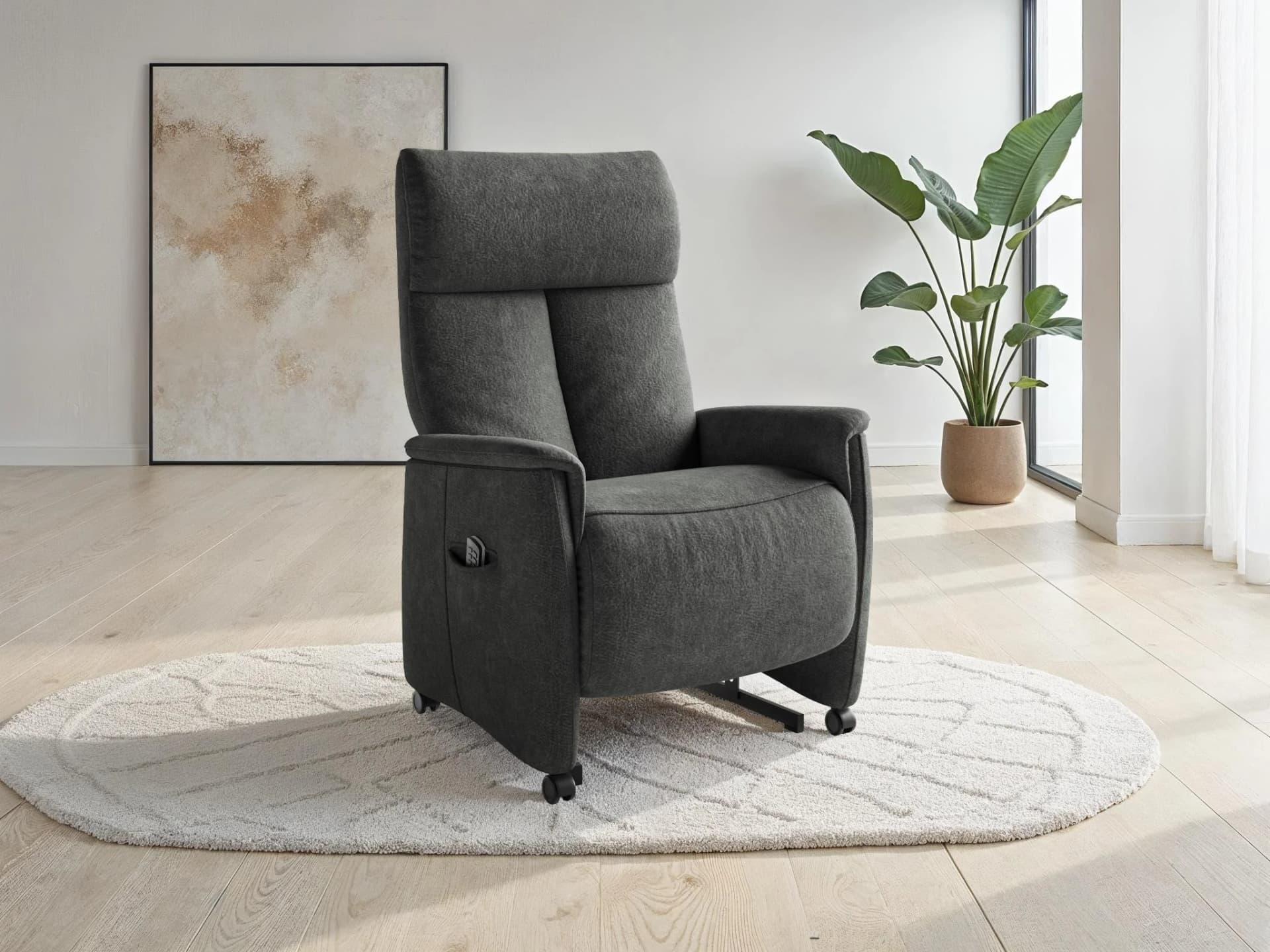 SIT & MORE TV-Sessel Cremona Comfort Plus elektrisch verstellbar grau
