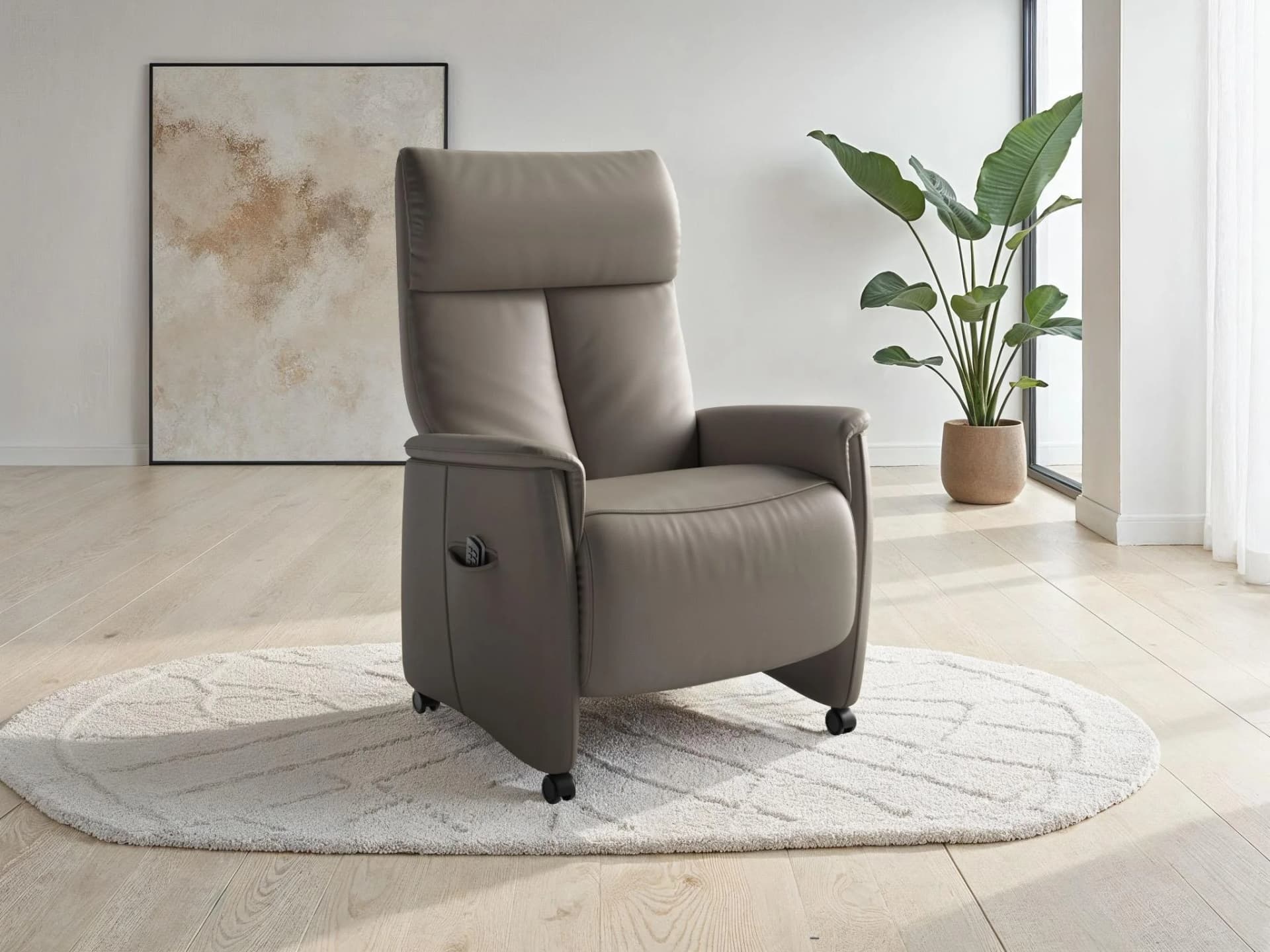 SIT & MORE TV-Sessel Cremona Comfort elektrisch verstellbar NaturLEDER beige