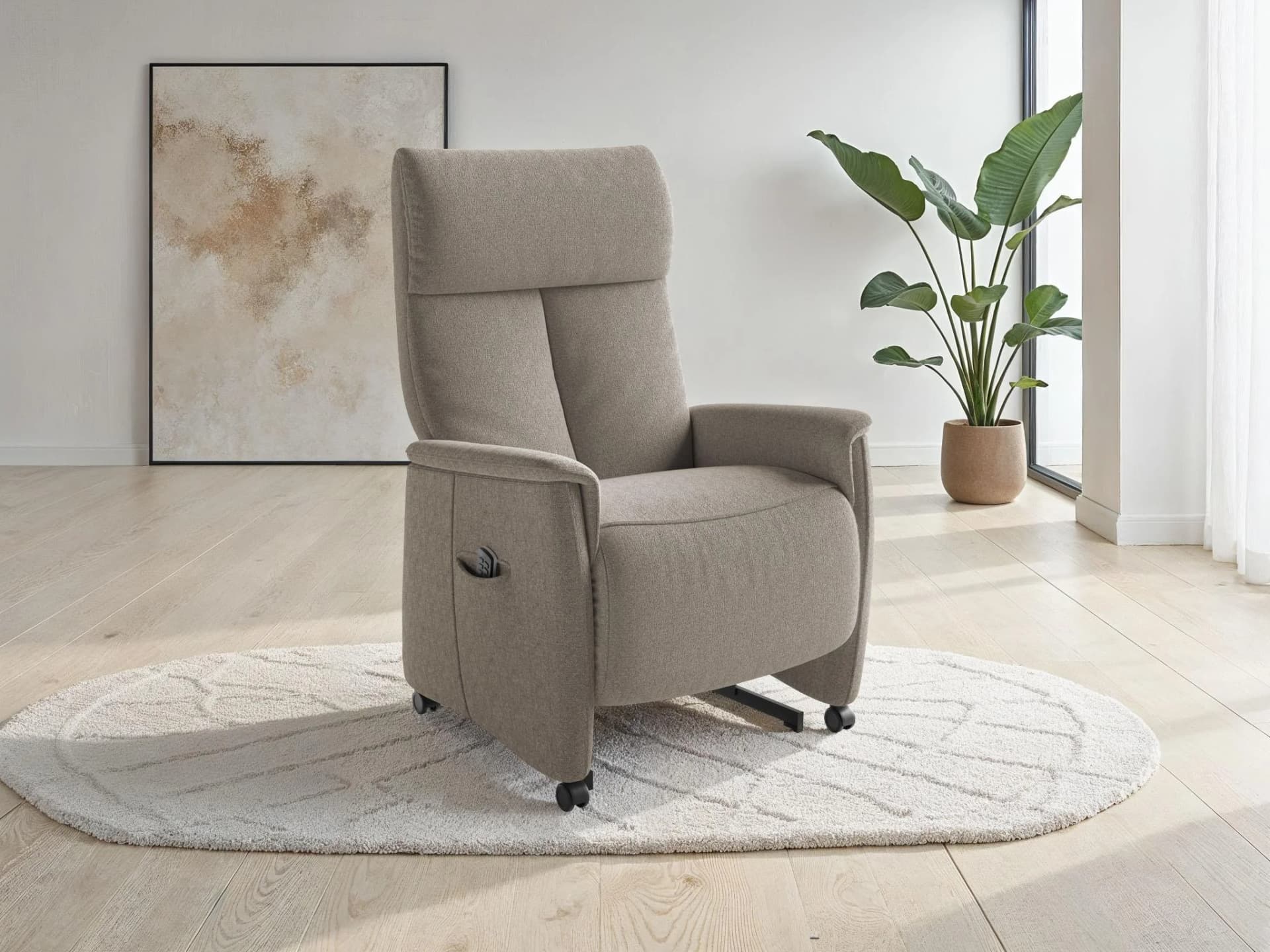 SIT & MORE TV-Sessel Cremona Comfort Taupe Elektrisch Verstellbar