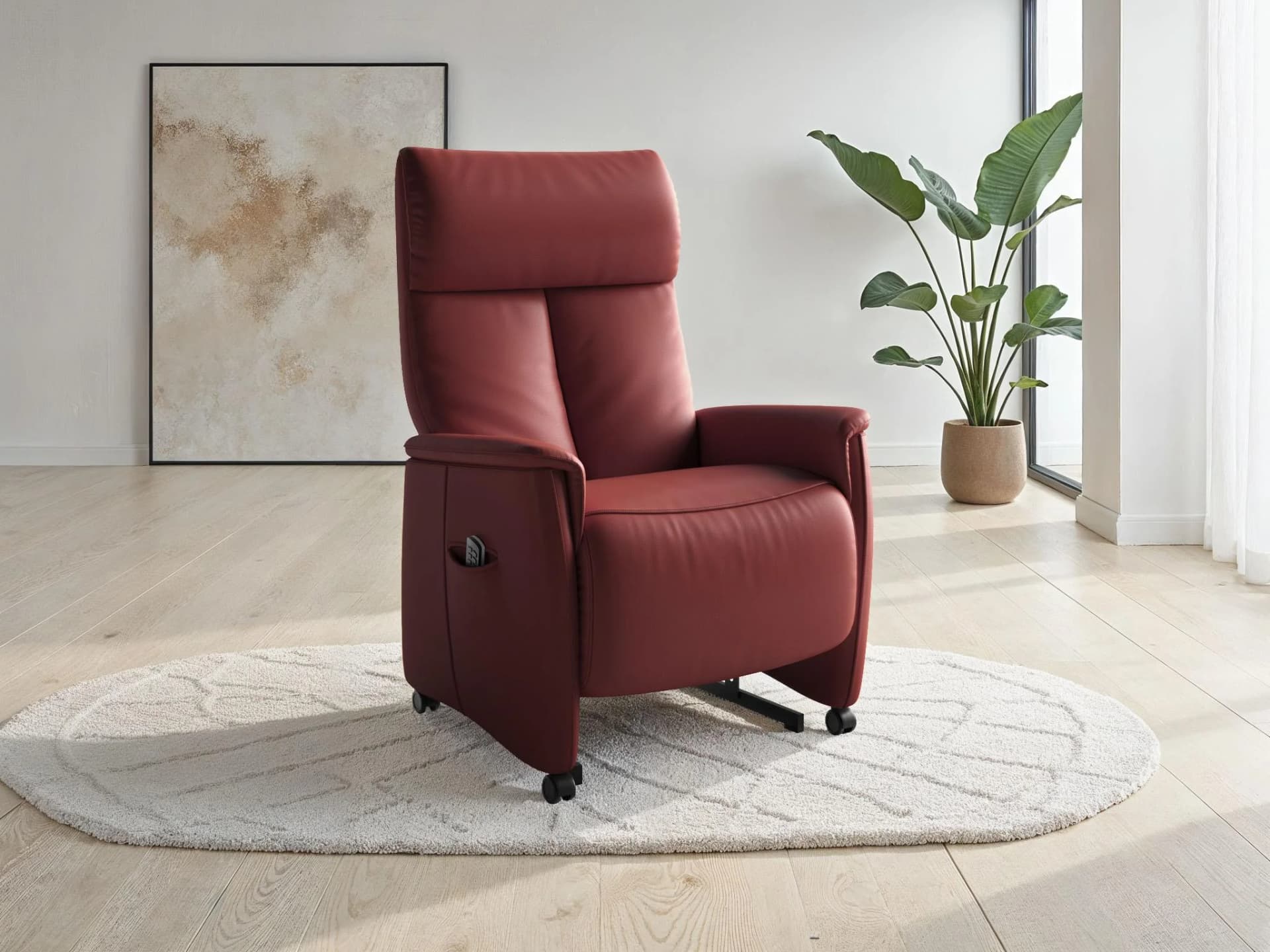 SIT & MORE TV-Sessel Cremona Comfort Merlot Elektrisch Verstellbar