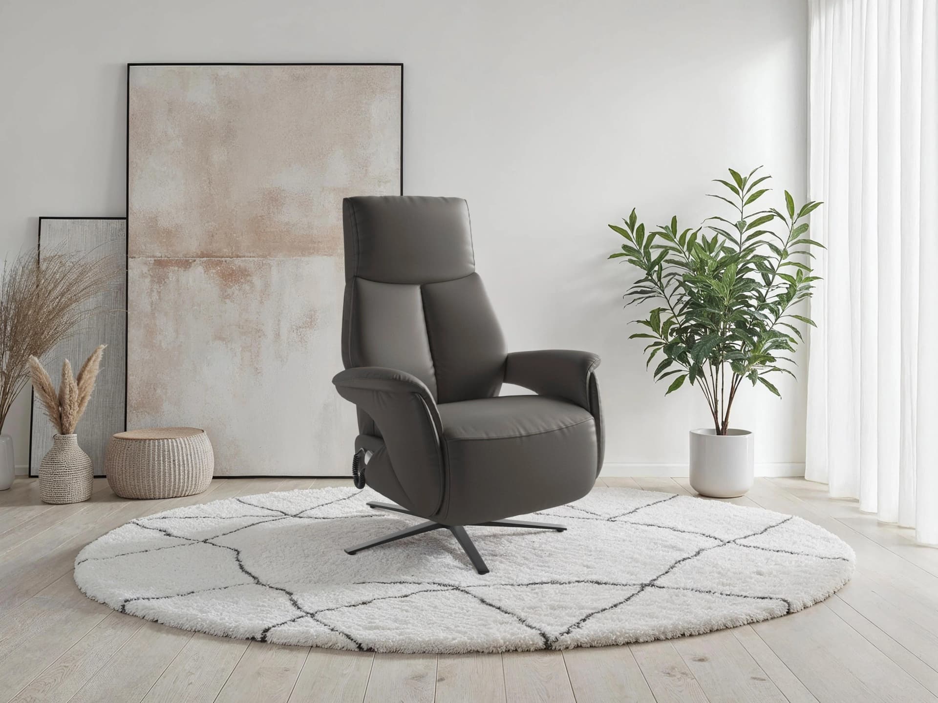 SIT & MORE TV Lazy Sessel Mocca mit 3 Motoren und Aufstehhilfe