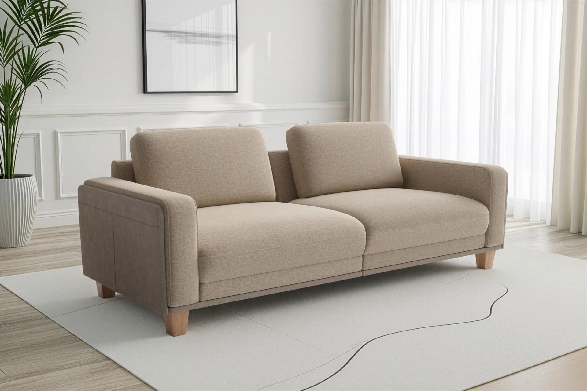 SIT & MORE Big-Sofa Concept Taupe Modernes 3,5-Sitzer Sofa